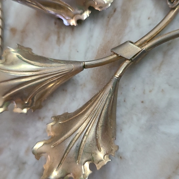 Vintage 1940s Floral Necklace & Earring Set - Picture 9 of 9